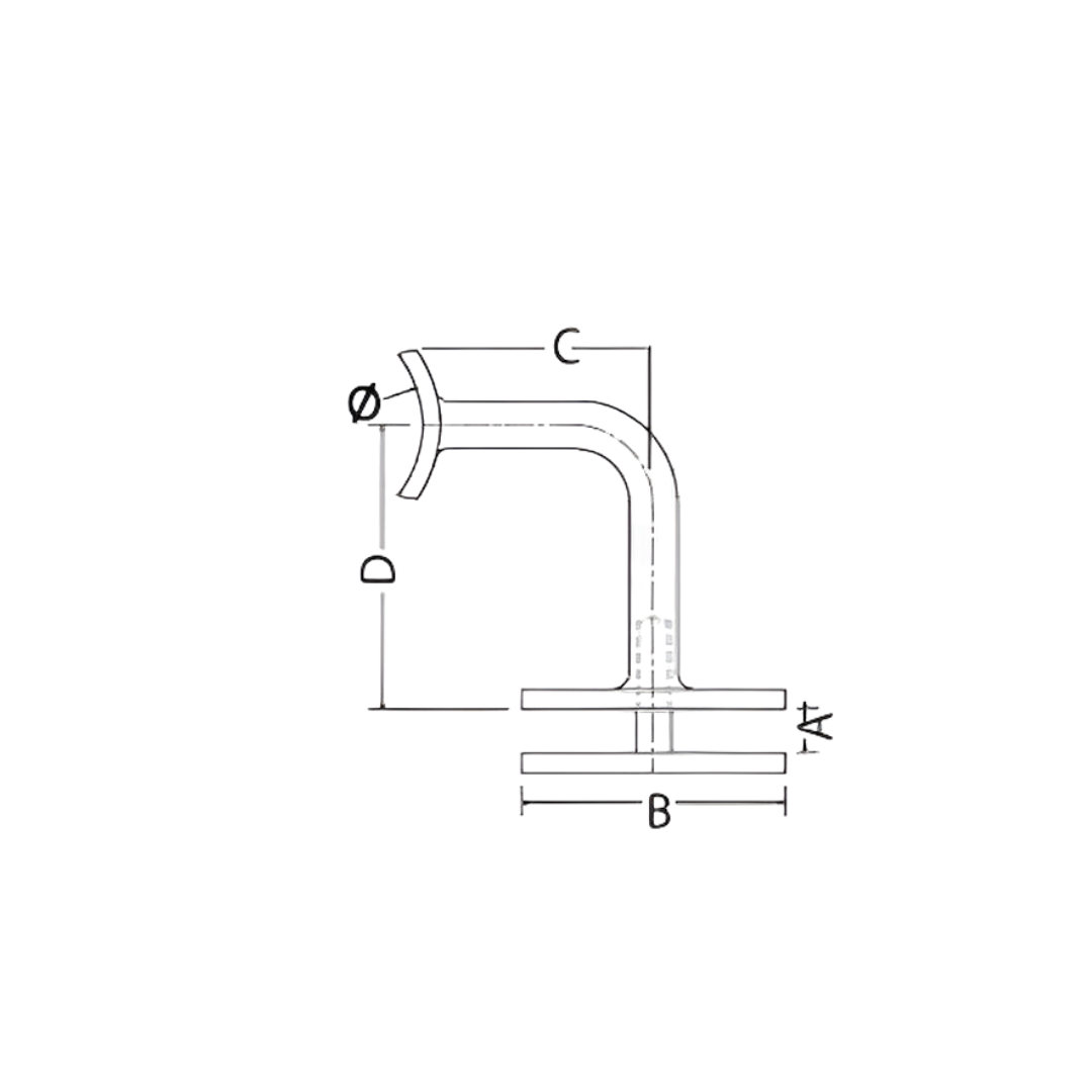 Images for Adjustable Pipe to Glass Bracket - 01