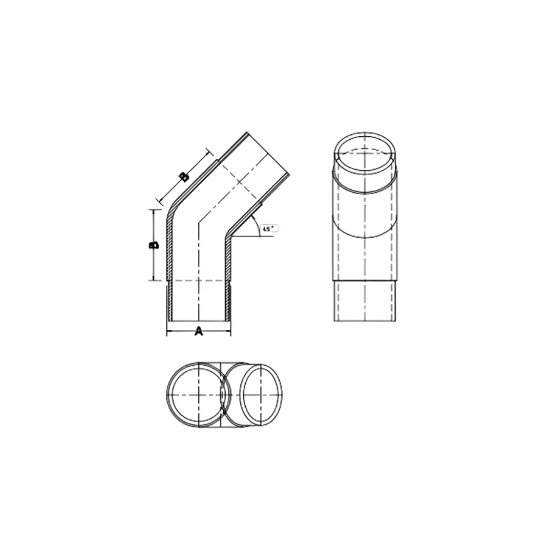 Images for Post Elbow 90 + 45 Degree
